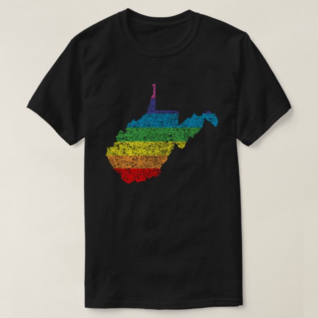 West Virginia regnbåge Tee Shirt (Design framsida)
