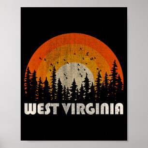 West Virginia - rolig natur vintage vandring 60-ta Poster