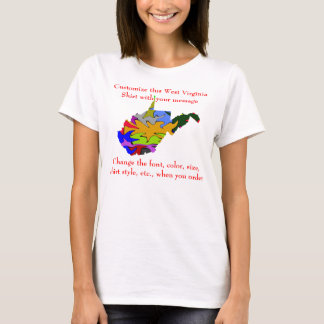 West Virginia skjortaanpassningsbar med val eller Tee Shirt