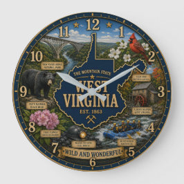 West Virginia State Mountain Appalachian Heritage Stor Klocka