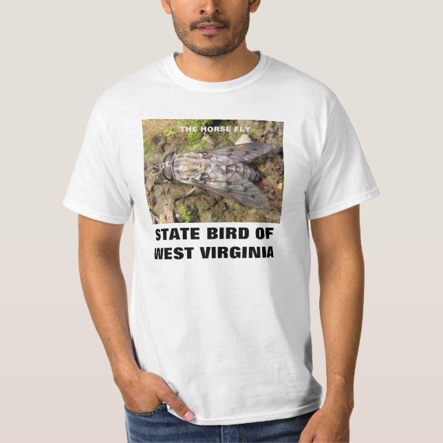 WEST VIRGINIA STATLIG FÅGEL: HÄSTFLUGAN TEE SHIRT (Framsida)