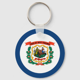West Virginia statlig flagga Nyckelring