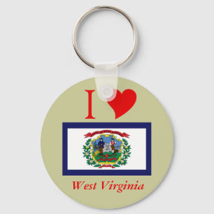 West Virginia statlig flagga Nyckelring