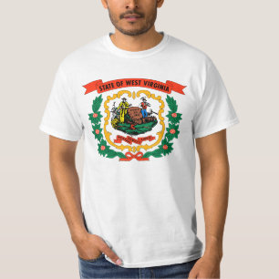 West Virginia statlig flagga T-shirt