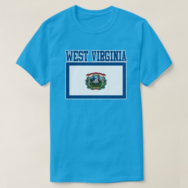 West Virginia statlig flaggaT-tröja Tee (Design framsida)