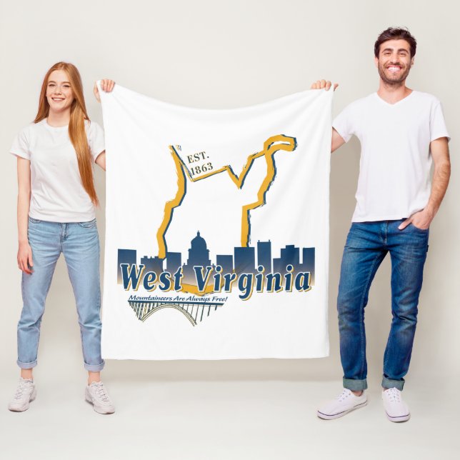 West Virginia ullfilt Fleecefilt (På plats)