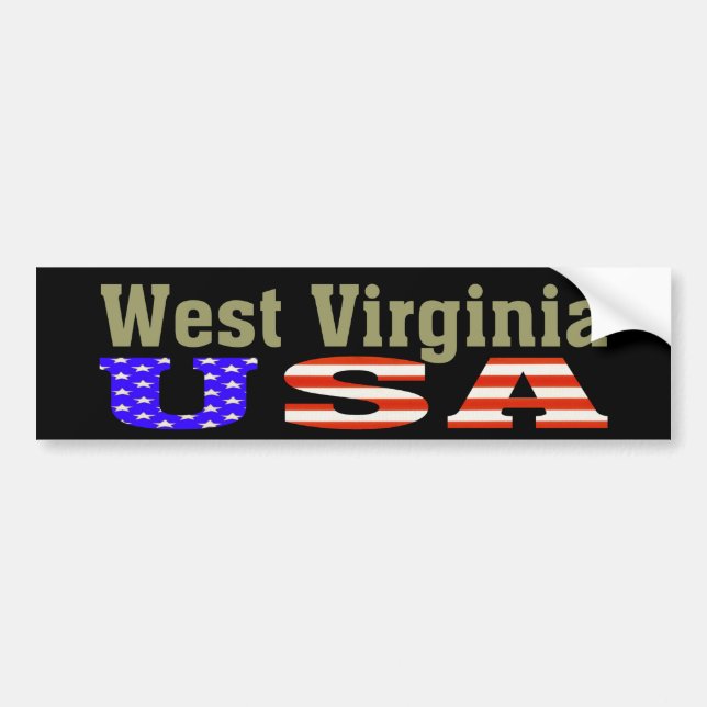 West Virginia USA! Bildekal (Framsidan)
