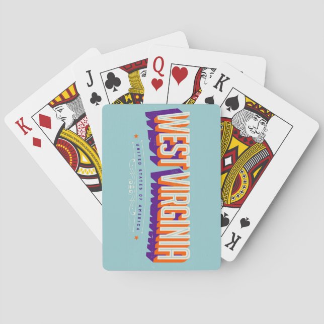 West Virginia USA Playing Cards Casinokort (Baksidan)