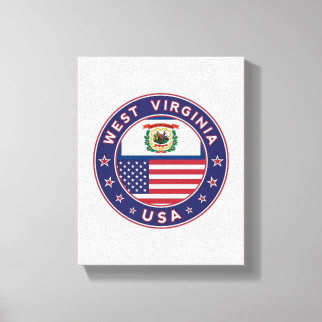 West Virginia, USA States, West Virginia poster Canvastryck (Framsida)