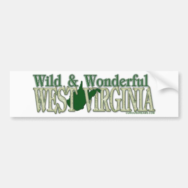 West Virginia vild och Wonderful_2 Bildekal (Framsidan)