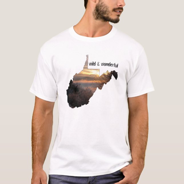 West Virginia, vild & underbart Tee Shirt (Framsida)