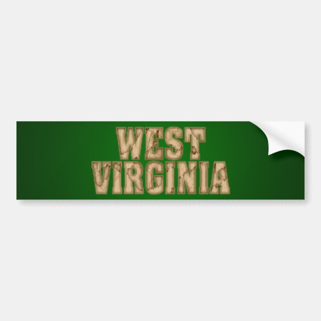 West Virginia vintage Bildekal (Framsidan)
