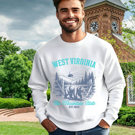 West Virginia Wilderness Bear Souvenir Lång Ärmad Tröja