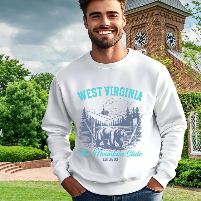 West Virginia Wilderness Bear Souvenir Lång Ärmad Tröja (Skapare uppladdad)