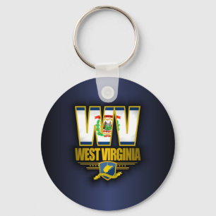 West Virginia (WV) Nyckelring