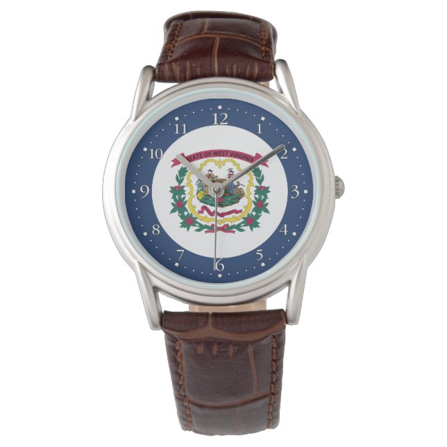 West Virginias statsflagga Armbandsur (Framsida)
