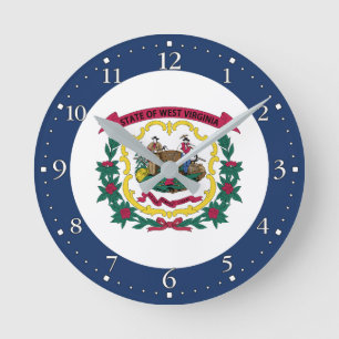 West Virginias statsflagga Rund Klocka