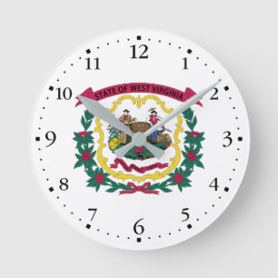 West Virginias statsflagga Rund Klocka