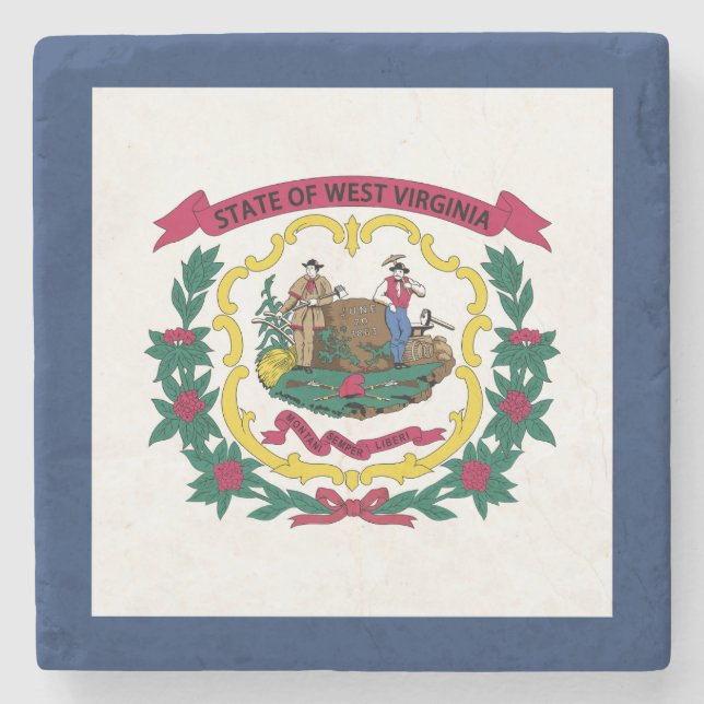 West Virginias statsflagga Stenunderlägg (Framsidan)