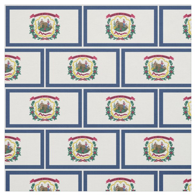 West Virginias statsflagga Tyg (Provkarta)