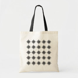 West Wind Postcards' Compass Logo Pattern Tote Bag Tygkasse