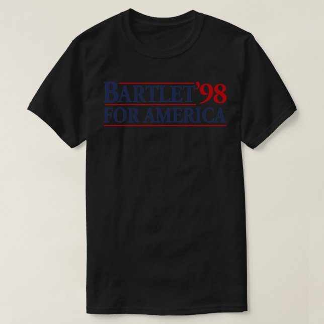 West Wing Bartlet For America 1998 Lightweight Hoo T Shirt (Design framsida)