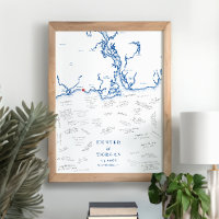 Westbrook Bröllop Elegant Guest Bok Poster