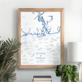 Westbrook Bröllop Elegant Guest Bok Poster
