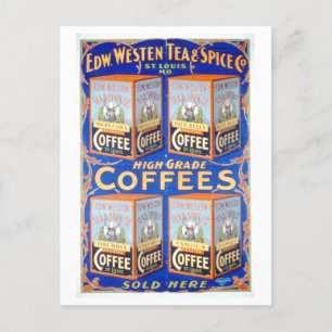 Westen Tea/Spice/Coffee Vintage Advertisement Vykort