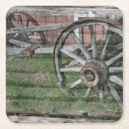 Wester Stil Rustic Wagon Wheel Papper Underlägg