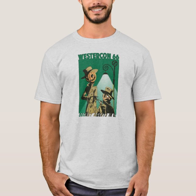 Westercon 66 officiella hemliga agenter i t-shirt (Framsida)