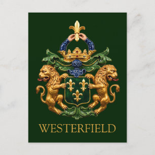 Westerfield Holländska Familjens Vapen. Vykort