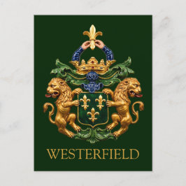 Westerfield Holländska Familjens Vapen. Vykort
