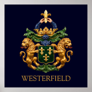 Westerfield Nederländska Familjevapen. Poster