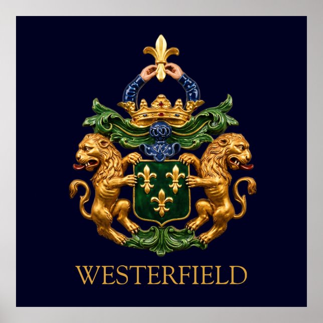 Westerfield Nederländska Familjevapen.  Poster (Framsidan)