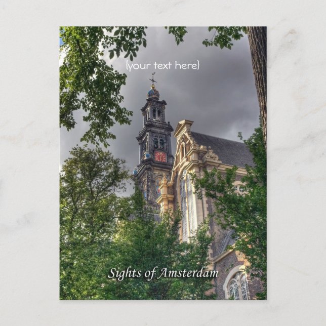 Westerkerk, Amsterdamkyrkan, Amsterdams sikter Vykort (Framsida)