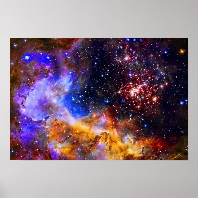 Westerlund 2 i Carina Constellation Space Bild Poster (Framsidan)