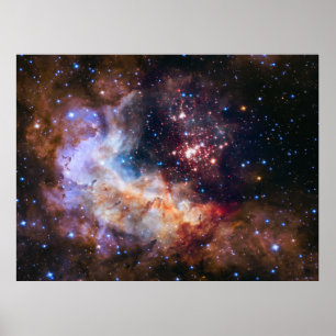 Westerlund 2 — Teleskop för rörligt utrymme Poster