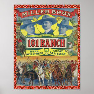Western 101 Ranch Vintage affisch