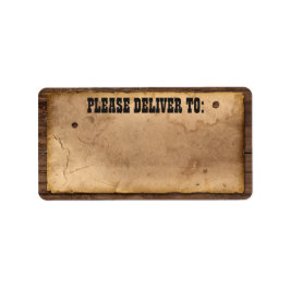 Western adressetikett för en Födelsedagsfest