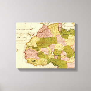Western AfricaPanoramic MapWestern afrika 2 Canvastryck