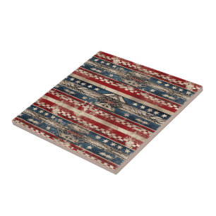 Western amerikansk Flagga Kakelplatta