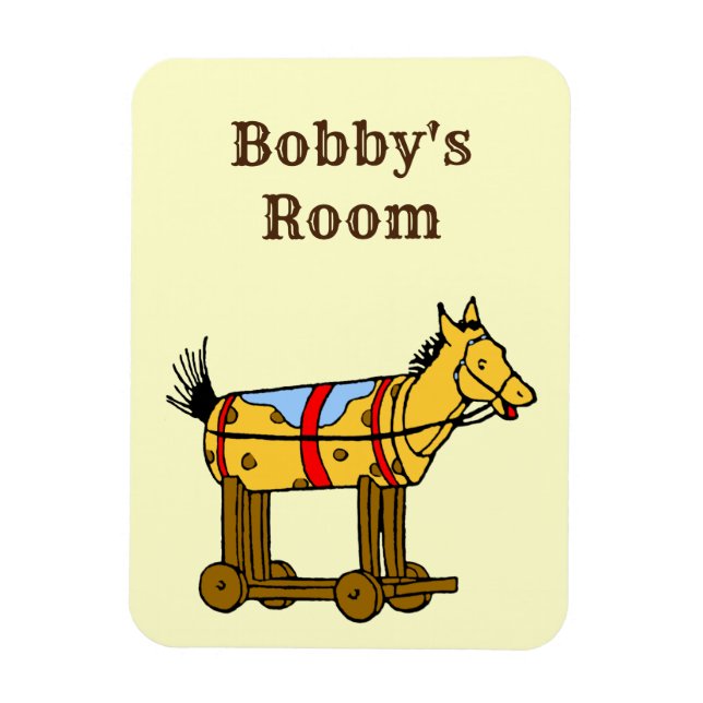 Western Anpassningsbar Leksak Horse Premium Magnet (Vertikal)