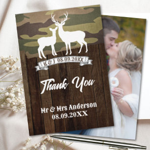 Western är Hunt över Bröllop Photo Tack Kort