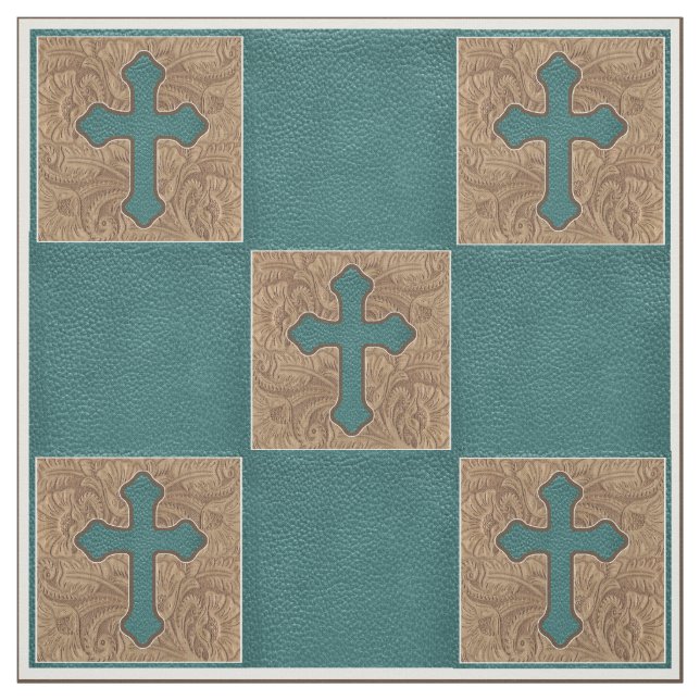 Western arg kricka/brunt Fauxlädertyg 9", Tyg (Provkarta)