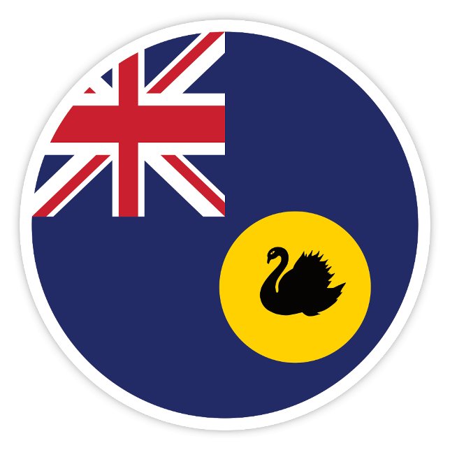 Western Australia Flagga Sticker Klistermärken (Western Australia State Flag Sticker)