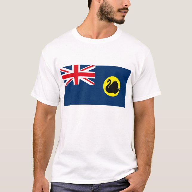 Western Australien flaggaT-tröja T Shirt (Framsida)