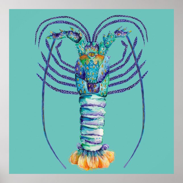 Western australisk Sten Lobster Poster (Framsidan)