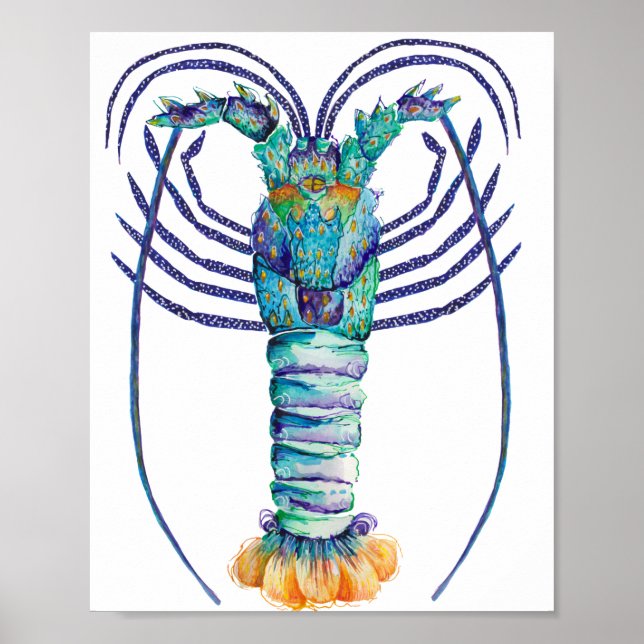Western australisk Sten Lobster Poster (Framsidan)