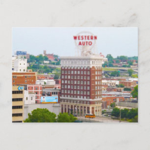 Western automatisk Byggnad av Loft Condos Kansas C Vykort